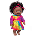 Miniatyrbillede 1 af 3: Sort Sort Baby Sød Krøllet Sort 35CM Vinyl Baby Legetøj Børnelegetøj Dukker
