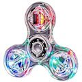 Miniatyrbillede 1 af 5: Krystal Luminous LED Lys Fidget Spinner Hånd Top Spinners Gløder i Mørke EDC Stressaflastende Legetøj Gyroskop