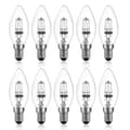 42w E14 C35 Dimbar Halogenlampa Ac 220-240v Varmvit 2700k E14 Transparent Halogenljus (10st)[D]