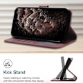 Miniatyrbillede 3 af 5: Læder Magnetisk Lukning Etui med Flip Wallet Støttefunktion Cover til [D] Red Samsung Galaxy A6 2018