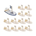 Miniatyrbillede 5 af 5: DIY Træ Sejlbåd Elastik Båd Mal og Dekorer Træ Sejlbåd Embryo Model Håndlavet[D] As Shown