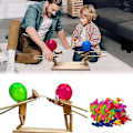 Miniatyrbilde 5 av 5: 60 Ballong Bambusmann Trerobottspill To Rask Ballongkamp