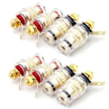 Miniatyrbillede 1 af 5: 8 stk./sæt Højttalerterminal Binding Post 4mm Banan Plug Stik Forstærker Stik til Højttalere