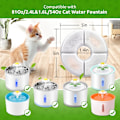 Miniatyrbild 6 av 7: Kattvattenfontänfilter, 16-pack utbytesfilter kompatibelt med 81oz/2,4L kattvattenfontän, Multi-Filtration System Aktivt kolfilter Round-16P