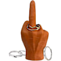 Miniatyrbillede 1 af 2: Sjov Langfinger Ringeholder, Marmorstruktur Resin Spoof Langfinger Smykke Display Stativ Til Ringe Organizer Sjov Smykkebakke Orange