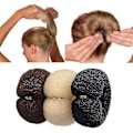 Miniatyrbilde 1 av 4: 3-pakks Hår Donut Bun Band Maker Hår Bunn Verktøy Snap Hår Roller Kvinner Hår Shaper Skum Snap Rull 3Pcs