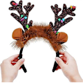Miniatyrbilde 4 av 5: Kongque - 2 stk Lysende Hodebånd med LED, Julehodeband for Juleressurser og Festgaver (One Size Fits All)