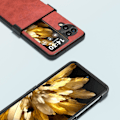 Pikkukuva 3 / 5: Abeel Oppo Find N3 Flip 5g -puhelinkotelo PU-nahkalla ja saranasuojalla Red