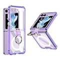 Miniatyrbild 1 av 5: Skyddande mobiltelefonfodral för Samsung Galaxy Z Flip5 Gkk Magsafe Airbag Hinge med ringhållare Purple