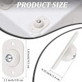 Miniatyrbilde 2 av 5: 8 stk Selvklebende Hjul 360 Graders Rotasjon Rustfritt Stål Mini Svinghjul for Oppbevaringsboks Møbler White