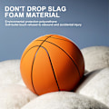 Miniatyrbild 5 av 5: Spårad tyst boll inomhus barn tyst basketboll racket sportboll leksak baby svamp boll stativ Orange