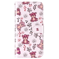 Miniatyrbilde 5 av 5: For Oppo A98 5g Etui Pu Lær+tpu Lommebok Mønster Trykt Mobiltelefon Deksel Bear