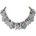 Miniatyrbillede 5 af 5: Krystal Rhinestone Statement Halskæde, Vintage Chunky Kæde Choker Krave Bib Statement Halskæde Mode Smykker Smykker Halskæder Til Kvinder