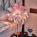 Miniatyrbillede 1 af 3: Led fjerlampe bordlampe lille natlampe soveværelse pige hjerte sengebordslampe Pink