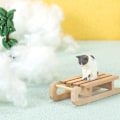 Miniatyrbillede 3 af 5: 10-1stk Mini Simulering Sne Slæde Håndlavet Træ Slæde Desktop Craft Hjem Indretning Sne Slæde Ornament Lugtfri til Dukkehus   Fingerfærdighedsspil 2pcs