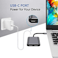 Pikkukuva 3 / 5: 4-in-1 USB Type-C -hubi kahdelle 4K HD -yhteensopivalle latausportille USB-C -telakointiaseman sovitin, tukee kahta