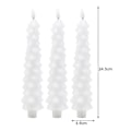 Miniatyrbilde 5 av 5: 4 stk. Flammeløse Lys LED Julertetformede Lys med 3D Flammeveke Batteridrevne Lys med Fjernkontroll Timer for Hjemmedekor Qinghai Green