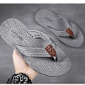 Miniatyrbilde 3 av 5: Hernesandaler for menn, Hurtig tørkende flip-flop-slides, vått grep på sålene, myk komfortabel passform og hvelvstøtte grey 40