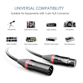 Miniatyrbillede 4 af 5: 2 Pak 10 Fods XLR Mikrofonkabler, XLR Kabel XLR Han til Hun Audio Mikrofonkabel Mikrofon