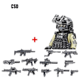 Miniatyrbild 1 av 5: Militära byggklossar Soldatfigurer Gåvor Leksaker Vapen Gevär Special Force SWAT Arméväst Hjälm Explosionssäkra kläder MOC   Fingerfärdighetsspel CSD--1PCS
