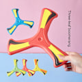 Miniatyrbild 2 av 5: Slitstark Boomerang-leksak i slitstarkt, anti-break, luktfritt, hälsosamt, mjukt EVA-material med flerfärgad design, perfekt för föräldra-barn-interaktion Blue