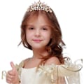 Pikkukuva 5 / 5: Tyttöjen Prinsessa Kruunu Kristallitiara DIY Käsintehdyt Hiustarvikkeet 1 kpl (H-4)