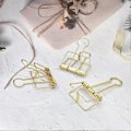 Miniatyrbillede 3 af 5: Ekstra store papirclips, hule, lange clips 3,2 cm, flere farver, store papirklemmer til kontorartikler (10 stk.) (D-V2) gold