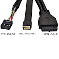 Miniatyrbild 3 av 5: 5,25 Tums USB3.1 Gen2 Frontpanel USB-hub 2 Portar USB3.0 + 2 Portar USB2.0 + 1 Port Typ-C med Typ-E C