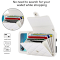 Miniatyrbillede 5 af 5: Til Motorola Razr 40 Ultra 5g Kortlomme Etui PU Læder+pc Krydspose Telefon Cover White
