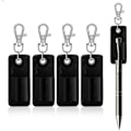 Miniatyrbillede 1 af 5: Bærbar PU læder badge lanyard pen opbevaringsetui (sort) 4 stk. (H-4)
