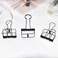 Miniatyrbillede 4 af 5: Ekstra store papirclips, hule, lange clips 3,2 cm, flere farver, store papirklemmer til kontorartikler (10 stk.) (D-V2) black