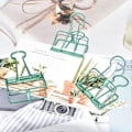 Miniatyrbillede 2 af 5: Ekstra store papirclips, hule, lange clips 3,2 cm, flere farver, store papirklemmer til kontorartikler (10 stk.) (D-V2) green
