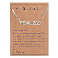 Miniatyrbild 1 av 5: Halsband i rostfritt stål inspirerat av Ts, modekragekedja, unik halskedja Silver FEARLESS 14