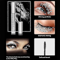 Miniatyrbillede 4 af 5: Glitter Mascara Diamond Glitter Mascara, 4D Glitter Vandfast Mascara, Langvarig Tyk og Lang Mascara til Kvinder