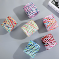 Miniatyrbillede 3 af 5: 1 rulle papirsnor Genanvendelig DIY Klar tekstur Håndstrikket indpakning Raffia Halm til festival White