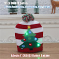 Miniatyrbilde 3 av 5: Julepynt 3-modus LED Lys Julehatter Beanie Jule-Nissehatt Lysende Strikket Hatt
