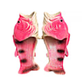 Miniatyrbilde 1 av 5: Unisex Simulerte 3D Fisk Tøfler Sommer Morsomme Mote Flip Flops For Utendørs Pink 34-35