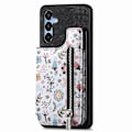 Miniatyrbild 2 av 5: Fodral för Samsung Galaxy A16 5G/A16 4G med Mönster, Stativ, Plånbok, Läder + TPU, RFID-Blockering Black