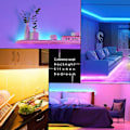 Miniatyrbilde 4 av 5: LTTENY 5m LED-lysstripe, fjernkontroll RGB lysstripe