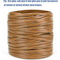 Miniatyrbillede 3 af 4: Flet Reparationssæt 37m 120ft Flet Reparationsmaterialer To-tonet Gradient Mørkebrun med Lysebrune Striber Plast Rattan Materiale til Patio Stol Repai Wood Grain