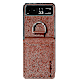 Pikkukuva 2 / 5: Litchi-kuvioitu nahkainen puhelinkotelo Motorola Razr -puhelimeen Brown