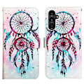 Pikkukuva 2 / 5: Samsung Galaxy A05s 3D-maalattu vaakasuuntainen läppäkotelo PU-nahasta Color Drop Wind Chimes