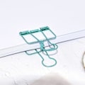 Miniatyrbillede 5 af 5: Ekstra store papirclips, hule, lange clips 3,2 cm, flere farver, store papirklemmer til kontorartikler (10 stk.) (D-V2) sky blue