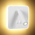 Miniatyrbillede 1 af 5: 8W Moderne LED Vægskinne Væglæselampe Med 350° Drejelig Switch 3W LED Vægspolight Indendørs Vægslampe Til Soveværelse Sengenatbord Stue Hvid 3000K
