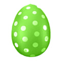 Miniatyrbild 1 av 5: Påskuppblåsbar ägg stort prickmönster hängande färgglad äggprydnad semestergård gräsmatta veranda fest utomhusdekoration ägg Green