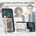 Miniatyrbillede 5 af 5: Til Samsung Galaxy A16 5G/A16 4G Etui Mønster Støttefod Tegnebog Læder+TPU Telefon Cover RFID Blokering Purple