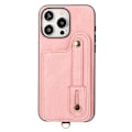 Miniatyrbild 2 av 5: Fodral för Iphone 14 Pro Max med stativ och kortfack i TPU+läder Pink