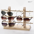 Miniatyrbillede 1 af 4: Mimigo 1 stk Træ Solbrille Display Stativ Hylde Træ Holdbar Briller Vis Stativ Holder 7