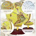 Miniatyrbilde 2 av 2: 25cm Lysende Globus Globus Med Metall D Retro Lysende Skrivebordslampe Base Geografi Læring Skrivebordsdekorasjoner S Geografi Utdanning