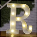 Miniatyrbillede 1 af 5: Alphabetbogstav LED Lys Lys Beskæftigelse Nummer Klump Ornament Batteri Natlys Fest Soveværelse Ægteskab Fødselsdag Jul dekorativt nummer R